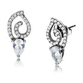 Elegant silver earrings with sparkling stones, perfect vacation jewelry for women