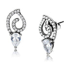 Elegant silver earrings with sparkling stones, perfect vacation jewelry for women