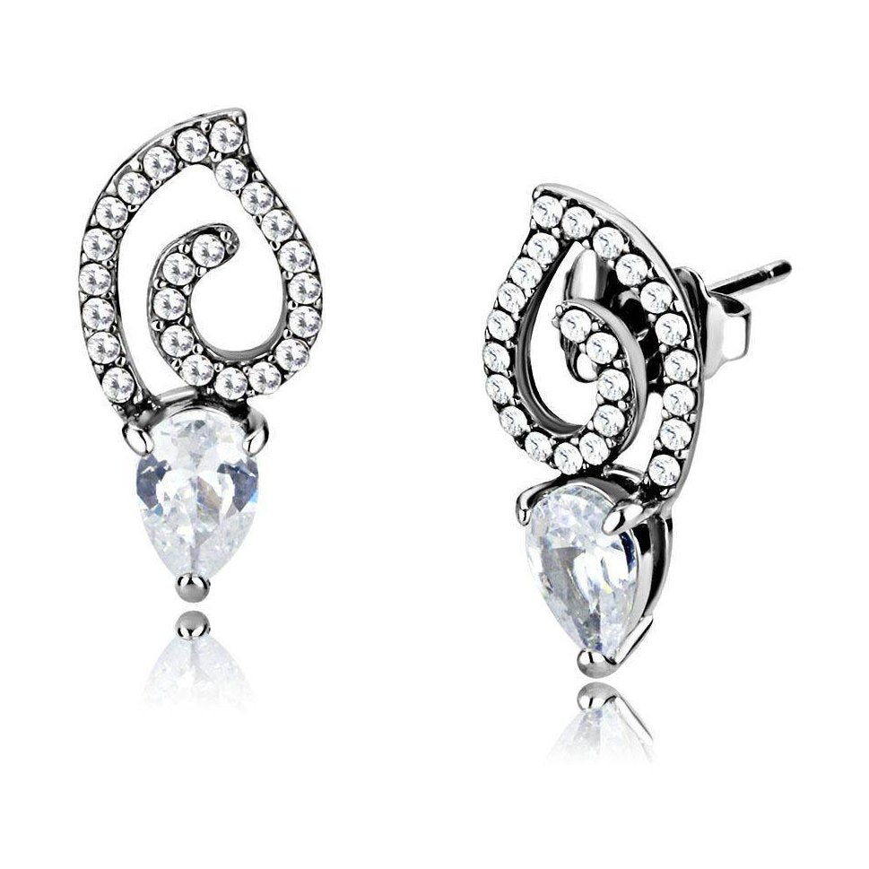 Elegant silver earrings with sparkling stones, perfect vacation jewelry for women