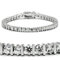 Elegant silver bracelet with sparkling crystals, perfect vacation jewelry gifts for her