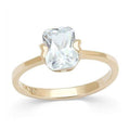 Vacation jewelry rose gold ring featuring a large clear gemstone center for elegant styling
