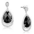 Stunning vacation statement earrings for women featuring large black stones and sparkling accents