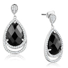 Stunning vacation statement earrings for women featuring large black stones and sparkling accents