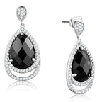 Stunning vacation statement earrings for women featuring large black stones and sparkling accents