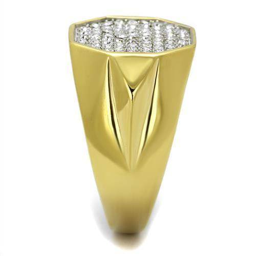 Stylish gold vacation style rings for men with a diamond-like design for a trendy look