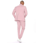Men's Vacation Style Jacket in Pink, Perfect for Summer Outings and Casual Events