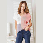 Trendsi stylish summer knitwear top in pastel colors, relaxed fit with short sleeves