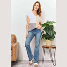 Trendsi stylish summer knitwear featuring a color-block design with short sleeves