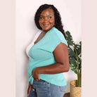 Trendsi Women's Stylish Summer Knitwear in Aqua with Relaxed Fit and V-Neck Design