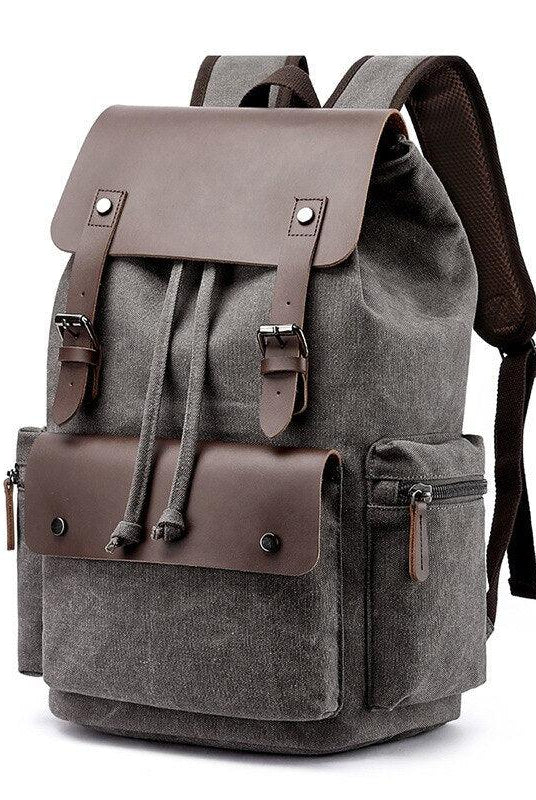 Luggage & Bags - Backpacks Vintage Canvas Backpack Rucksack Travel Bag W/Cover Flap 20L...