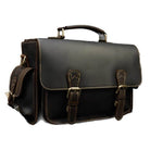 Vintage leather camera bag with sturdy handles and adjustable shoulder strap for photographers on the go