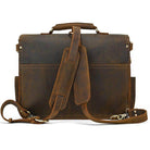 VacationGrabs vintage leather laptop bag with adjustable shoulder strap and durable design