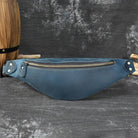 VacationGrabs vintage leather waist bag with a zippered compartment for stylish storage