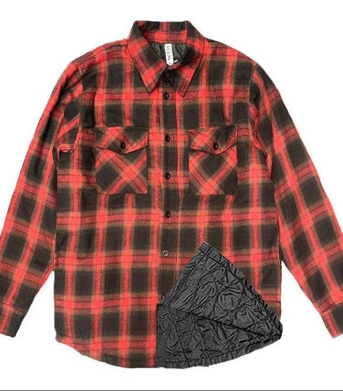 VacationGrabs warm flannel shirts for men in red and black checkered pattern with a modern fit