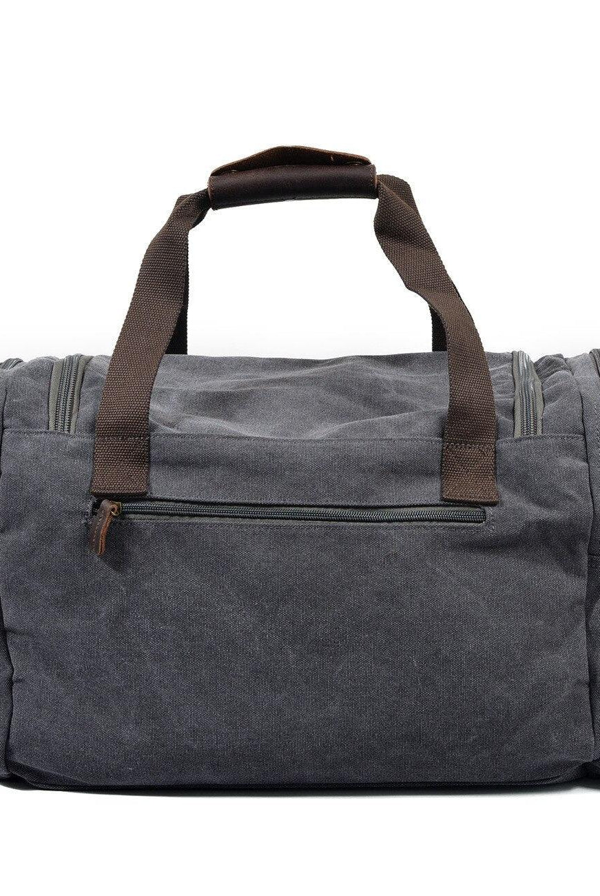 Luggage & Bags - Duffel Weekender Outdoor Canvas And Leather Travel Duffel Bag Army...