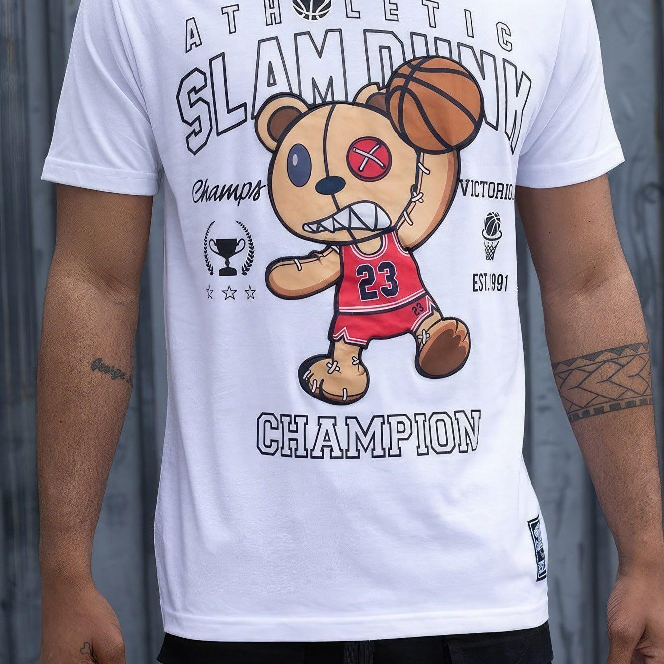 Men's Shirts - Tee's White Slam Dunk T-shirts
