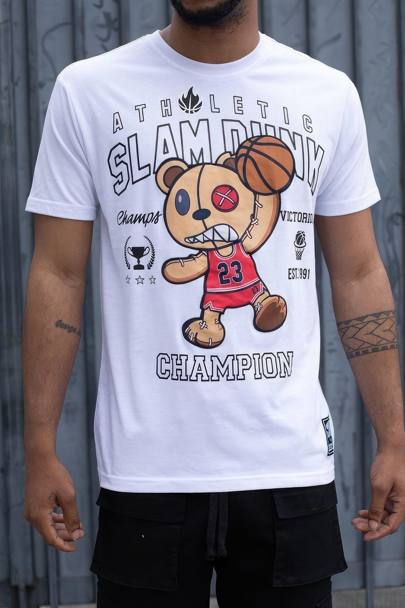 Men's Shirts - Tee's White Slam Dunk T-shirts