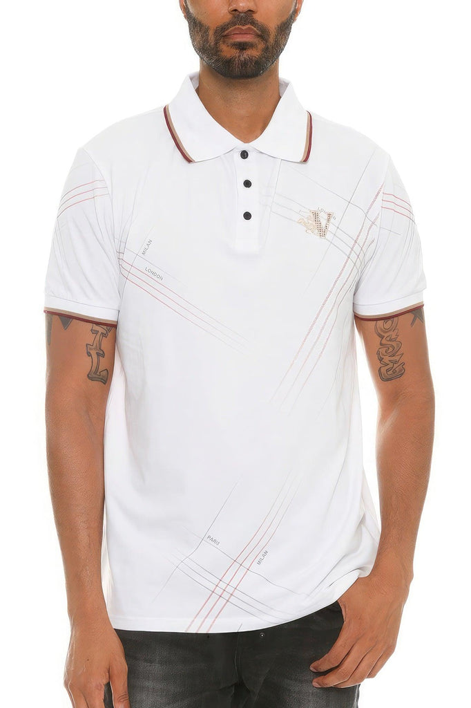 Men's Shirts White Version Couture Polo Button Down Shirt