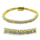 Women's Jewelry - Bracelets Women's Bracelets 415904 - Gold Brass Bracelet with AAA Grade CZ in Clear