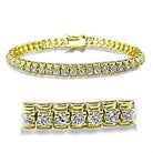 Women's Jewelry - Bracelets Women's Bracelets 415906 - Gold Brass Bracelet with AAA Grade CZ in Clear