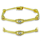 Women's Jewelry - Bracelets Women's Bracelets - 416004 - Gold Brass Bracelet with AAA Grade CZ in Clear