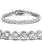 Women's Jewelry - Bracelets Women's Bracelets 47201 - Rhodium Brass Bracelet with AAA Grade CZ in Clear