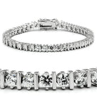 Women's Jewelry - Bracelets Women's Bracelets 47206 - Rhodium Brass Bracelet with AAA Grade CZ in Clear