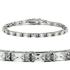 Women's Jewelry - Bracelets Women's Bracelets 47401 - Rhodium Brass Bracelet with AAA Grade CZ in Clear