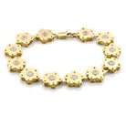 Women's Jewelry - Bracelets Women's Bracelets - LO596 - Matte Gold & Gold Brass Bracelet with AAA Grade CZ in Clear