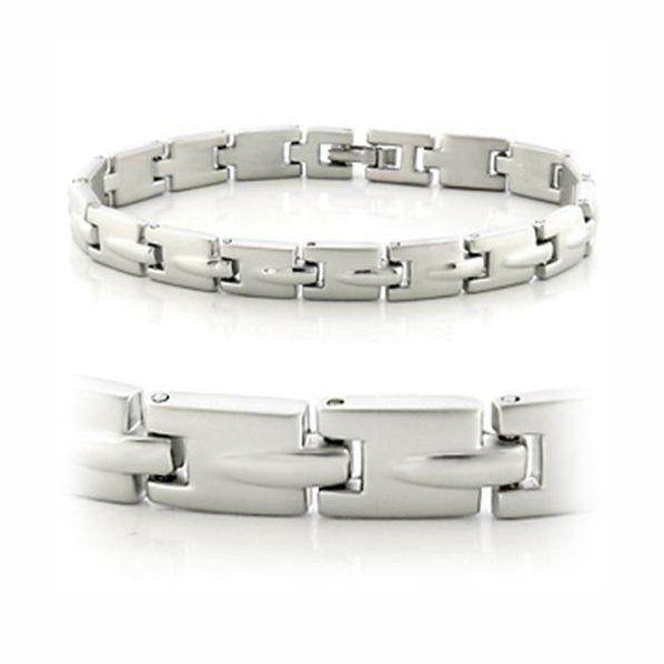 Women's Bracelets - LO606 - Matte Rhodium & Rhodium White - VacationGrabs