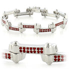 Women's Jewelry - Bracelets Women's Bracelets - LO610 - Imitation Rhodium Brass Bracelet with Top Grade Crystal in Siam