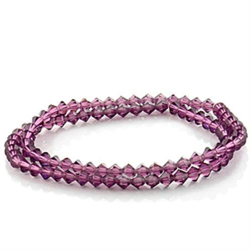 Women's Jewelry - Bracelets Women's Bracelets - LO727 - Stone Bracelet with Top Grade Crystal in Amethyst