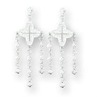 Women's Jewelry - Earrings Women's Earrings - 414222 - High-Polished 925 Sterling Silver Earrings with AAA Grade CZ in Clear