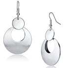 Women's Jewelry - Earrings Women's Earrings - Double Circular Earrings with No Stone