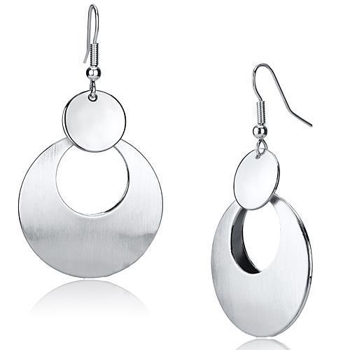 Women's Jewelry - Earrings Women's Earrings - Double Circular Earrings with No Stone
