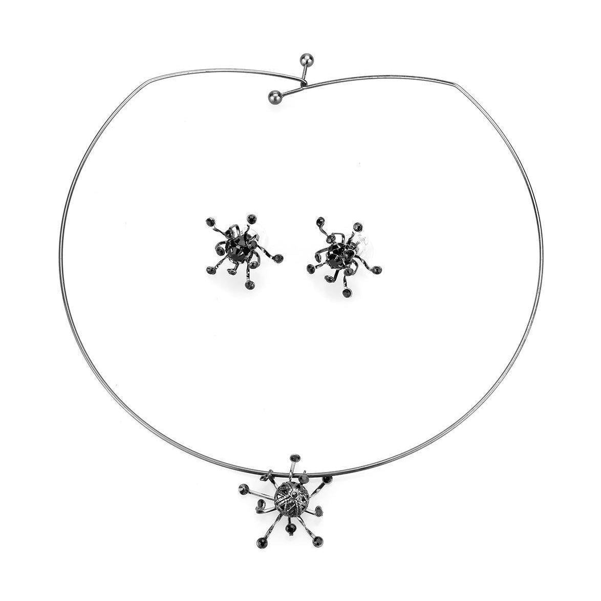 Women's Earrings - LO4726 - Ruthenium White Metal Jewelry - VacationGrabs