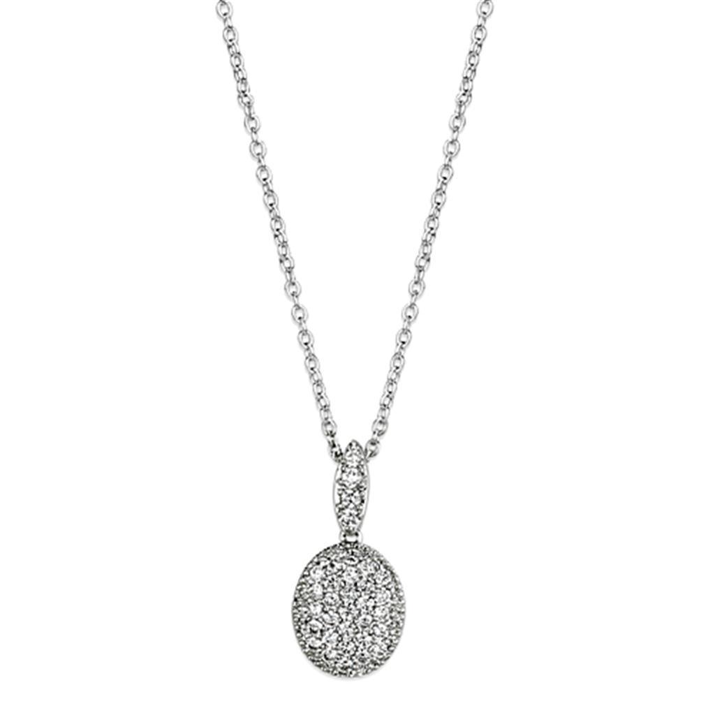 Women's Jewelry - Necklaces Women's Jewelry Style No. 3W432 - Rhodium Brass Necklace