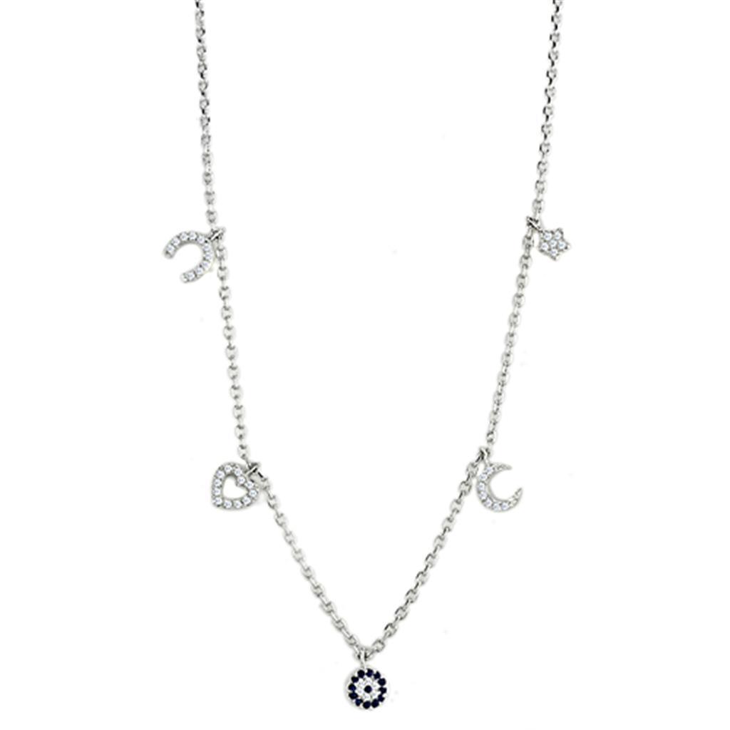 Women's Jewelry - Necklaces Women's Jewelry Style No. 3W439 - Rhodium Brass Necklace