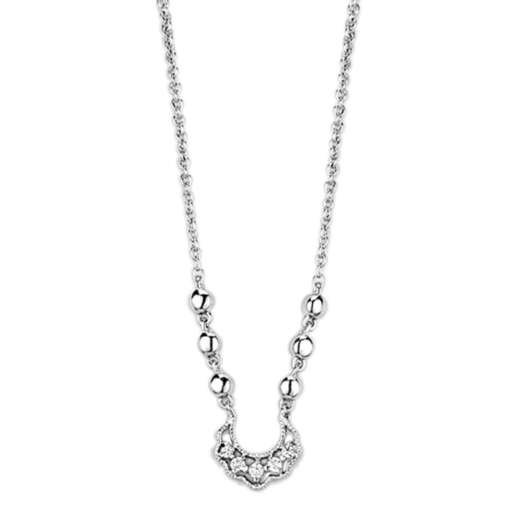 Women's Jewelry - Necklaces Women's Jewelry Style No. 3W448 - Rhodium Brass Necklace