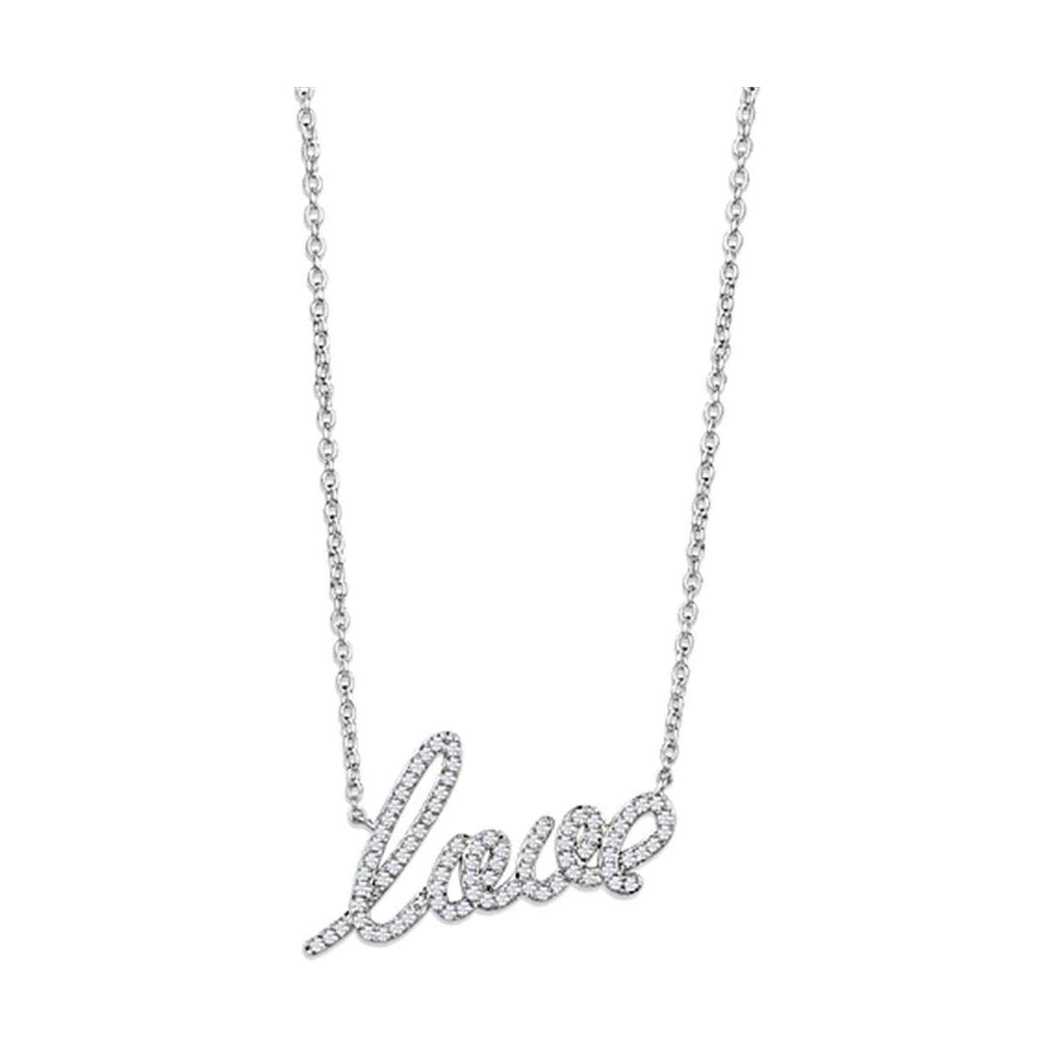 Women's Jewelry Style No. 3W453 - Rhodium Brass Necklace - VacationGrabs