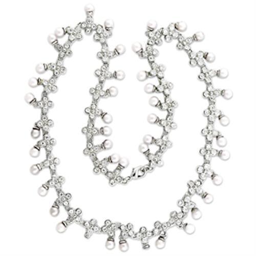 Women's Jewelry - Necklaces Women's Jewelry Style No. 7X405 - Rhodium Brass Necklace