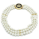 Women's Jewelry - Necklaces Women's LO2644 - Gold Brass Necklace with Semi-Precious Onyx in Jet