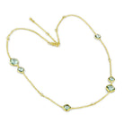 Women's Jewelry - Necklaces Women's LO2703 - Gold Brass Necklace with Synthetic Synthetic Glass in Emerald