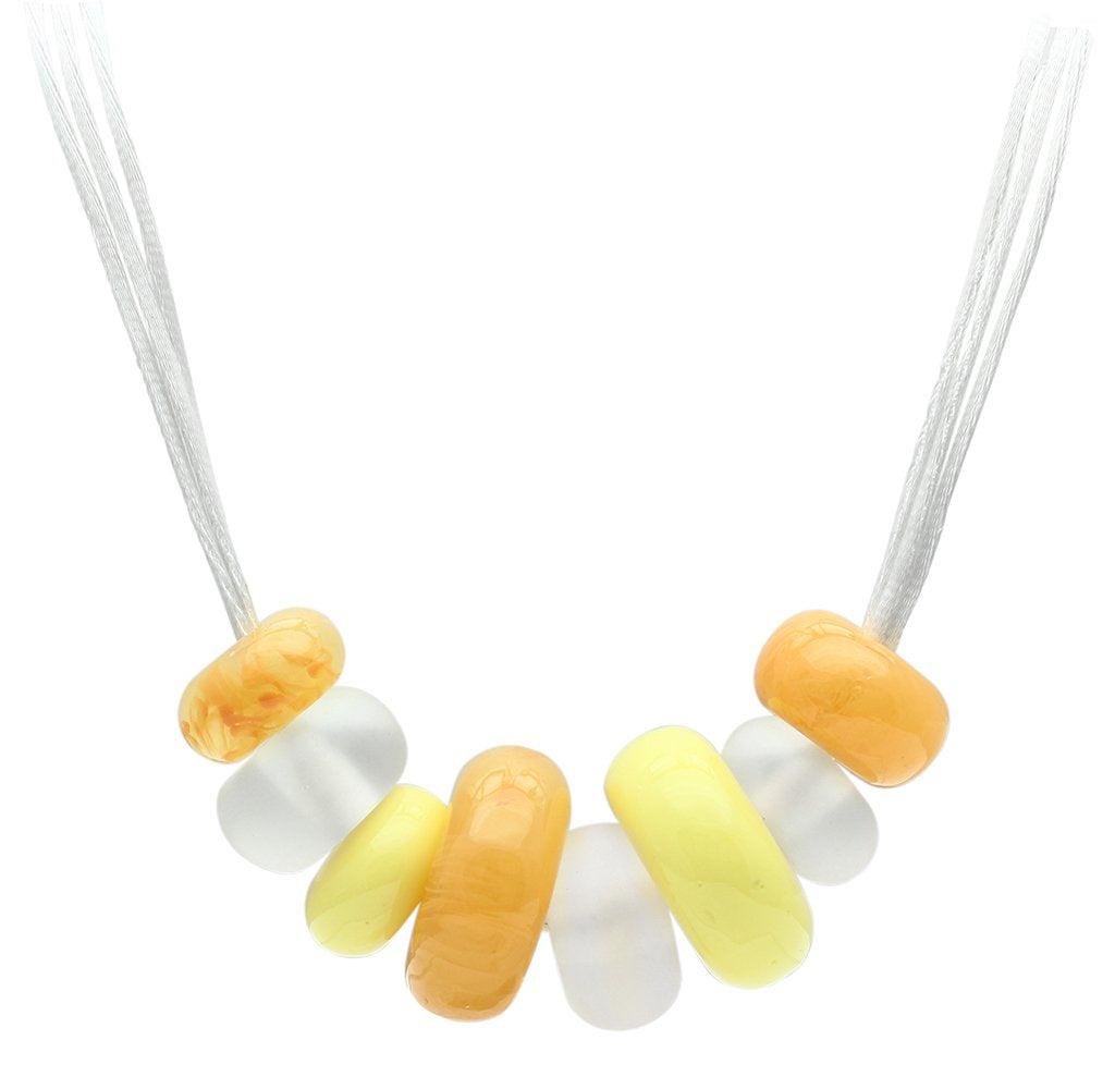 Women's Jewelry - Necklaces Women's Necklaces - VL022 - Resin Necklace with Synthetic Synthetic Stone in Multi Color