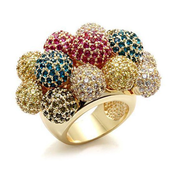 Women's Rings - LO1604 - Imitation Gold Brass Ring with AAA - VacationGrabs