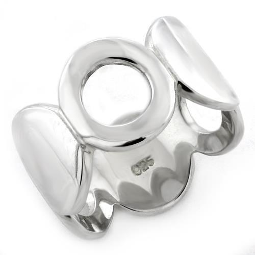 Women's Jewelry - Rings Women's Rings - LOAS1146 - High-Polished 925 Sterling Silver Ring with No Stone