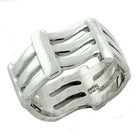 Women's Jewelry - Rings Women's Rings - LOAS1157 - High-Polished 925 Sterling Silver Ring with No Stone