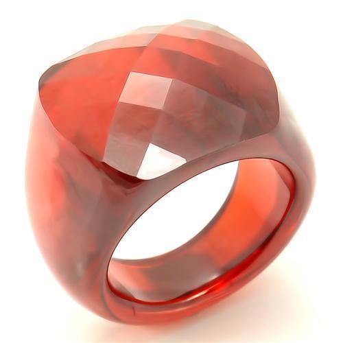 Women's Jewelry - Rings Women's Rings - LOS157 - Stone Ring with AAA Grade CZ in Garnet