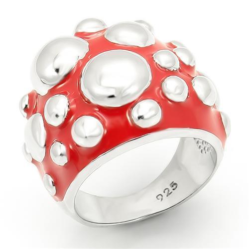 Women's Jewelry - Rings Women's Rings - LOS162 - Rhodium 925 Sterling Silver Ring with No Stone