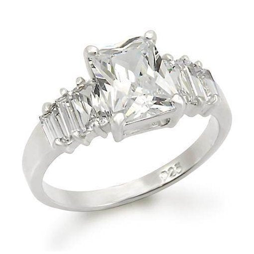 Women's Rings - LOS283 - Rhodium 925 Sterling Silver Ring - VacationGrabs